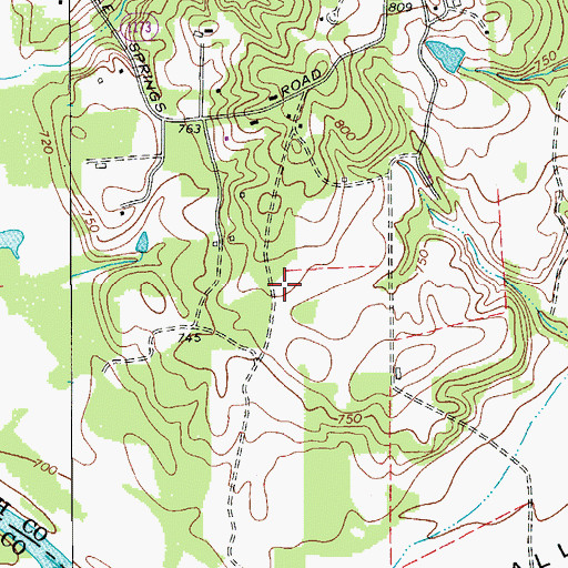 Topographic Map of Loflin Lake Dam, NC